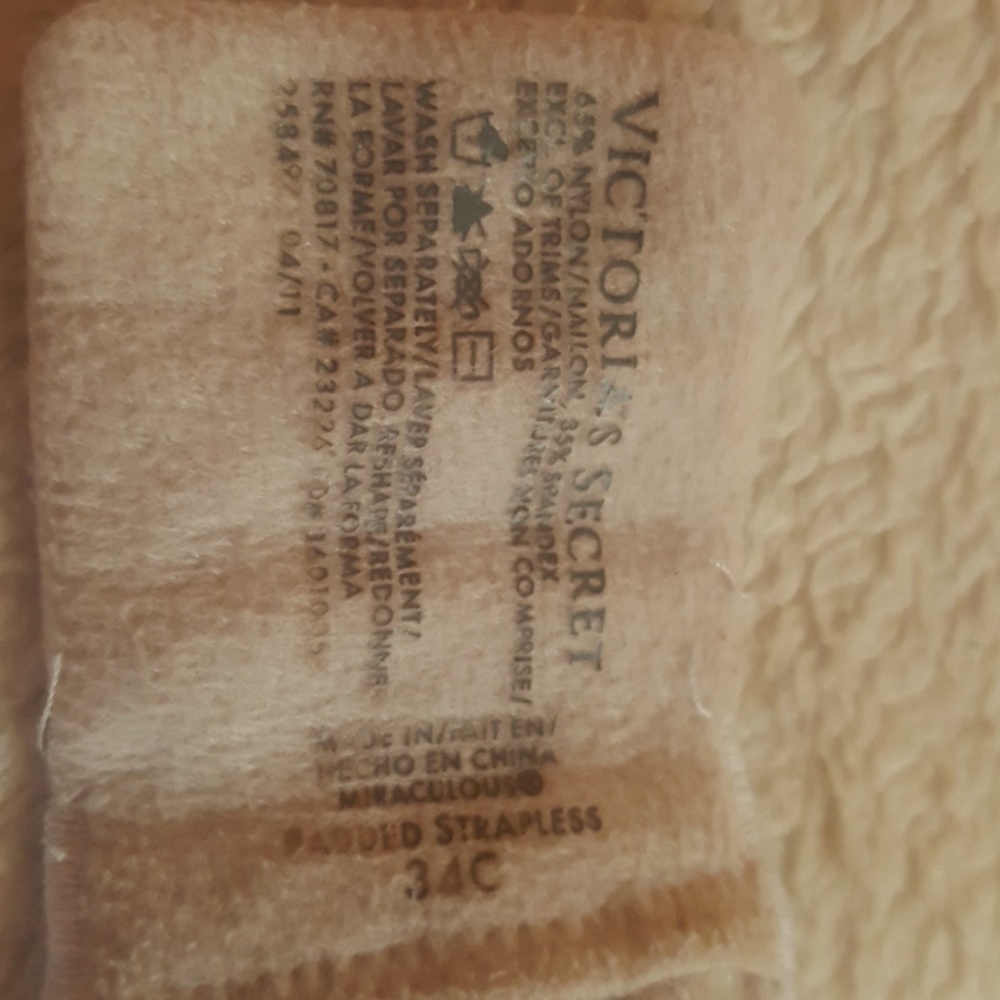 Victoria secret strapless bombshell off-white
